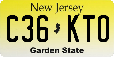 NJ license plate C36KTO