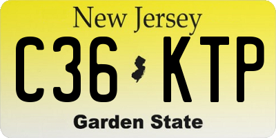 NJ license plate C36KTP