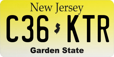 NJ license plate C36KTR