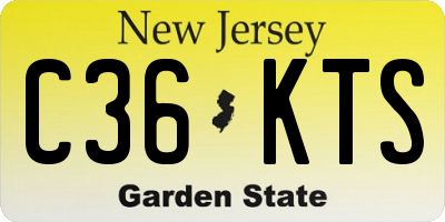 NJ license plate C36KTS