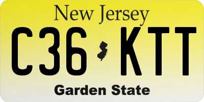 NJ license plate C36KTT