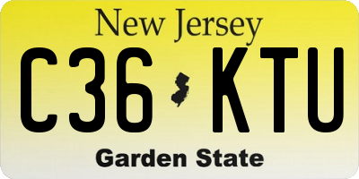 NJ license plate C36KTU