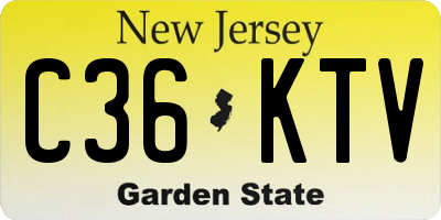 NJ license plate C36KTV