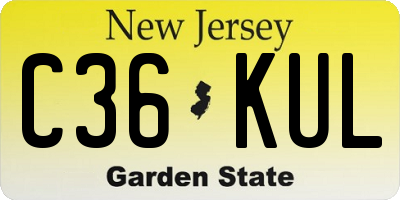 NJ license plate C36KUL