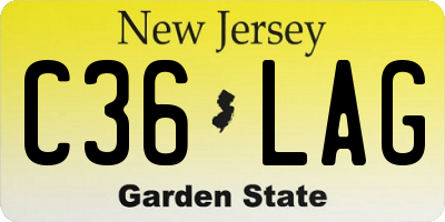 NJ license plate C36LAG