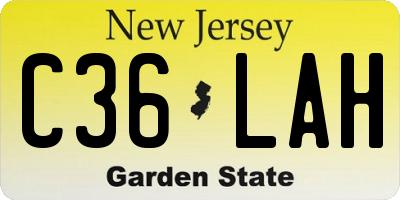 NJ license plate C36LAH