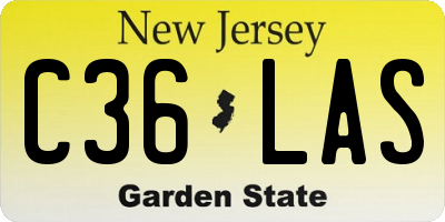 NJ license plate C36LAS