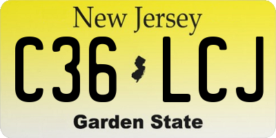 NJ license plate C36LCJ