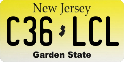 NJ license plate C36LCL