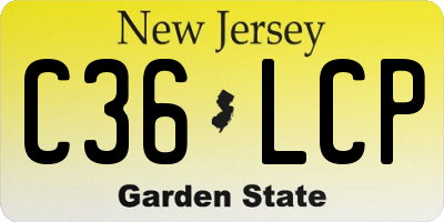 NJ license plate C36LCP