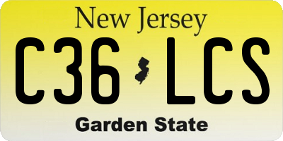 NJ license plate C36LCS