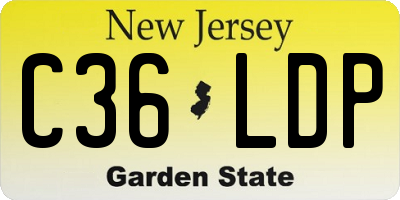 NJ license plate C36LDP