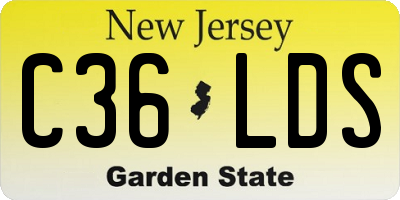 NJ license plate C36LDS