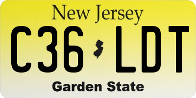 NJ license plate C36LDT