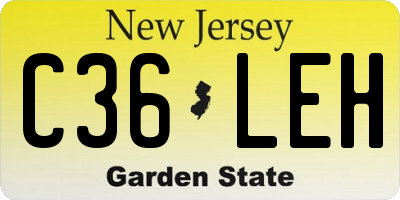 NJ license plate C36LEH