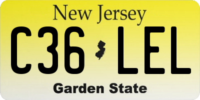NJ license plate C36LEL