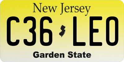NJ license plate C36LEO