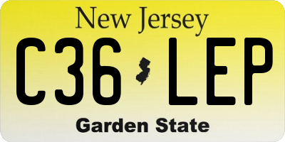 NJ license plate C36LEP