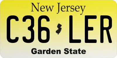 NJ license plate C36LER