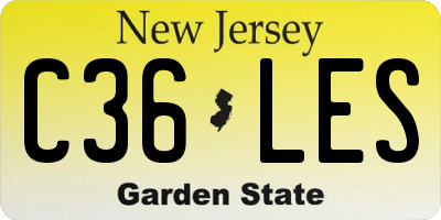 NJ license plate C36LES