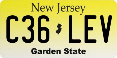 NJ license plate C36LEV