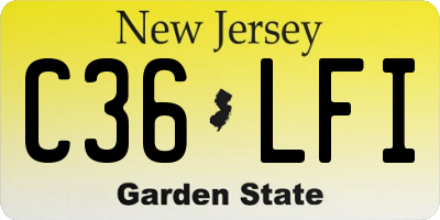 NJ license plate C36LFI