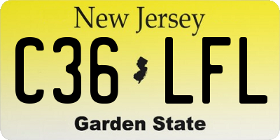 NJ license plate C36LFL
