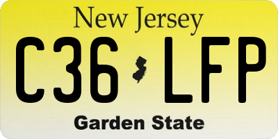 NJ license plate C36LFP