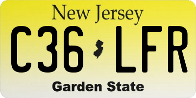 NJ license plate C36LFR