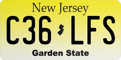 NJ license plate C36LFS