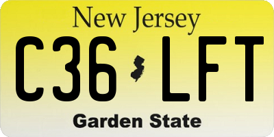 NJ license plate C36LFT