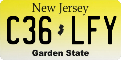 NJ license plate C36LFY
