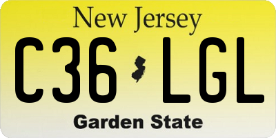 NJ license plate C36LGL