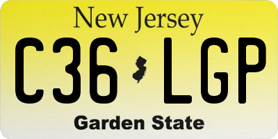 NJ license plate C36LGP