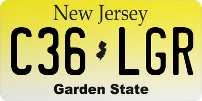 NJ license plate C36LGR