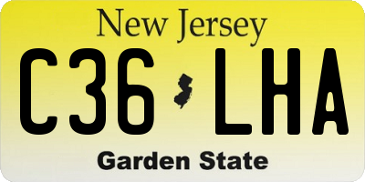 NJ license plate C36LHA