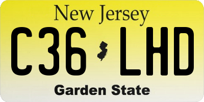 NJ license plate C36LHD