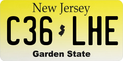 NJ license plate C36LHE