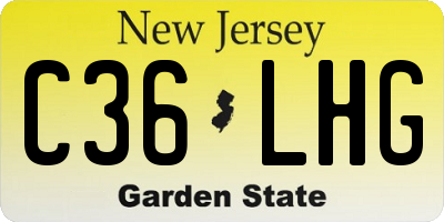 NJ license plate C36LHG