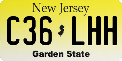 NJ license plate C36LHH