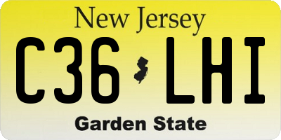 NJ license plate C36LHI