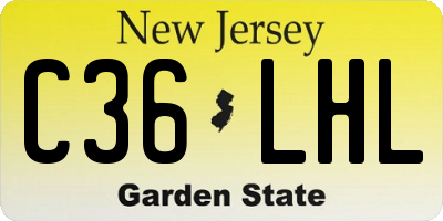 NJ license plate C36LHL