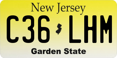 NJ license plate C36LHM