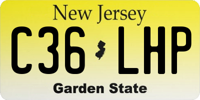 NJ license plate C36LHP