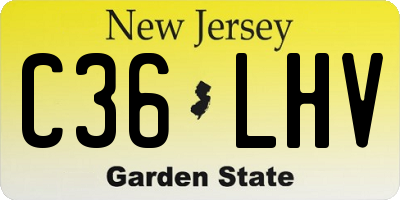 NJ license plate C36LHV