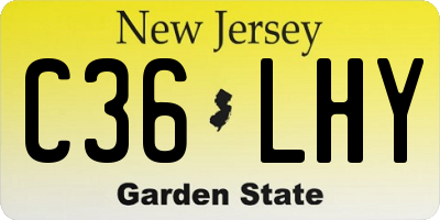 NJ license plate C36LHY