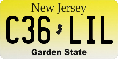 NJ license plate C36LIL