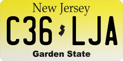 NJ license plate C36LJA