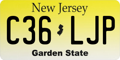NJ license plate C36LJP