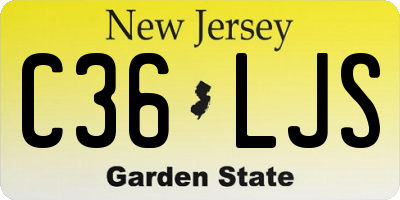 NJ license plate C36LJS